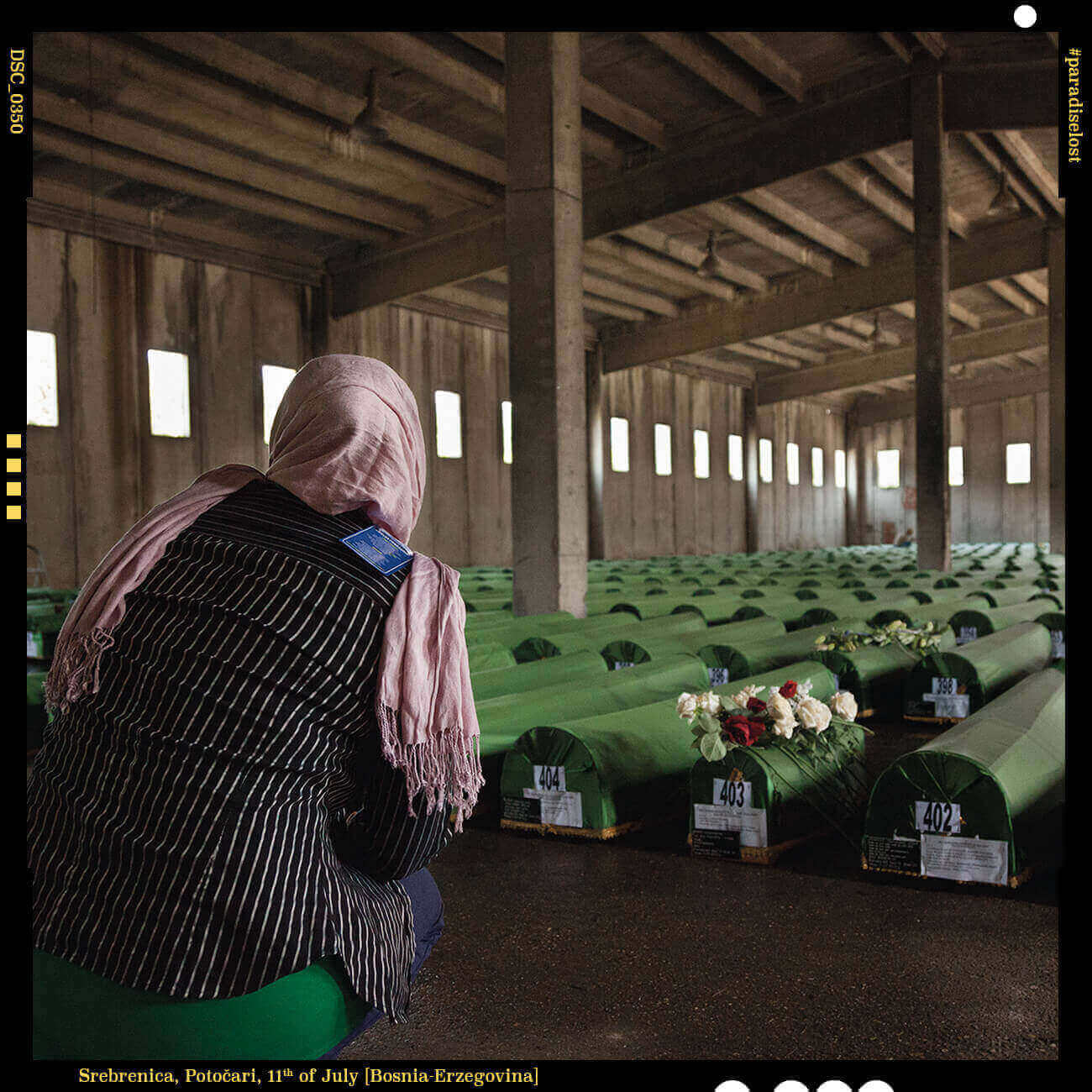 Tombe all'interno del Memoriale di Srebrenica-Potocari