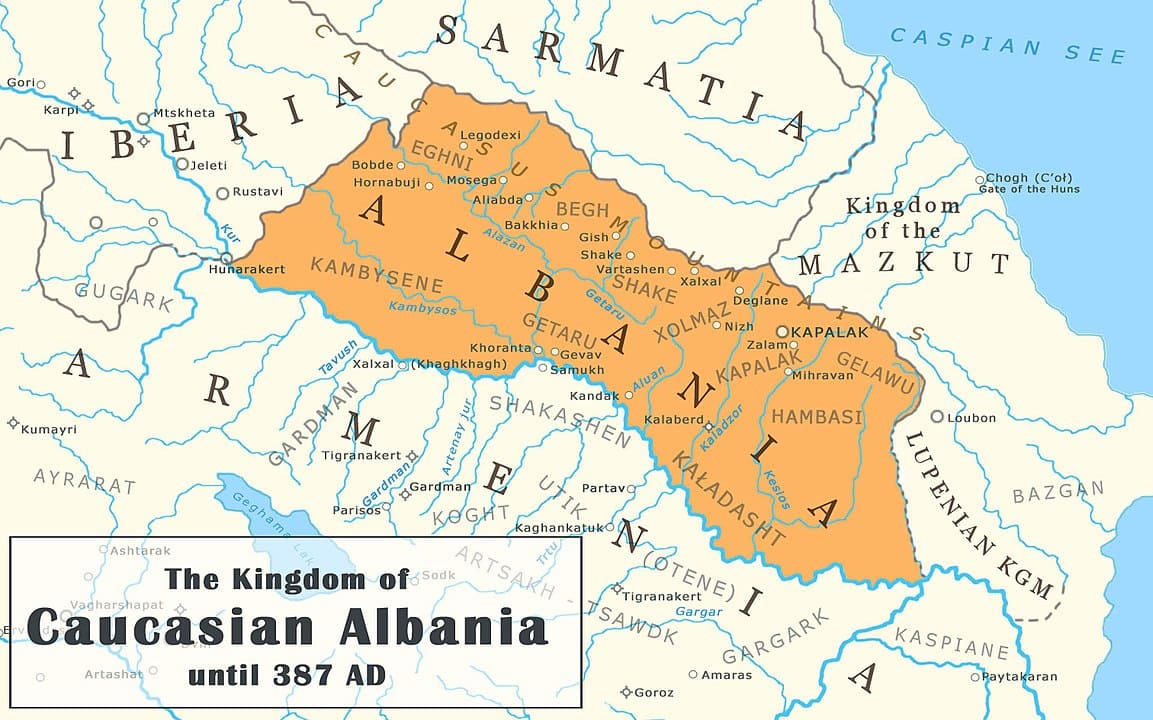 Mappa Albania Caucasica