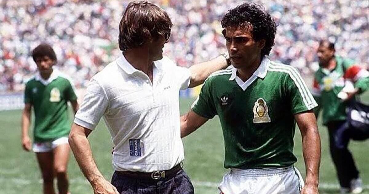 Bora Milutinović e Hugo Sánchez durante i Mondiali di Messico '86