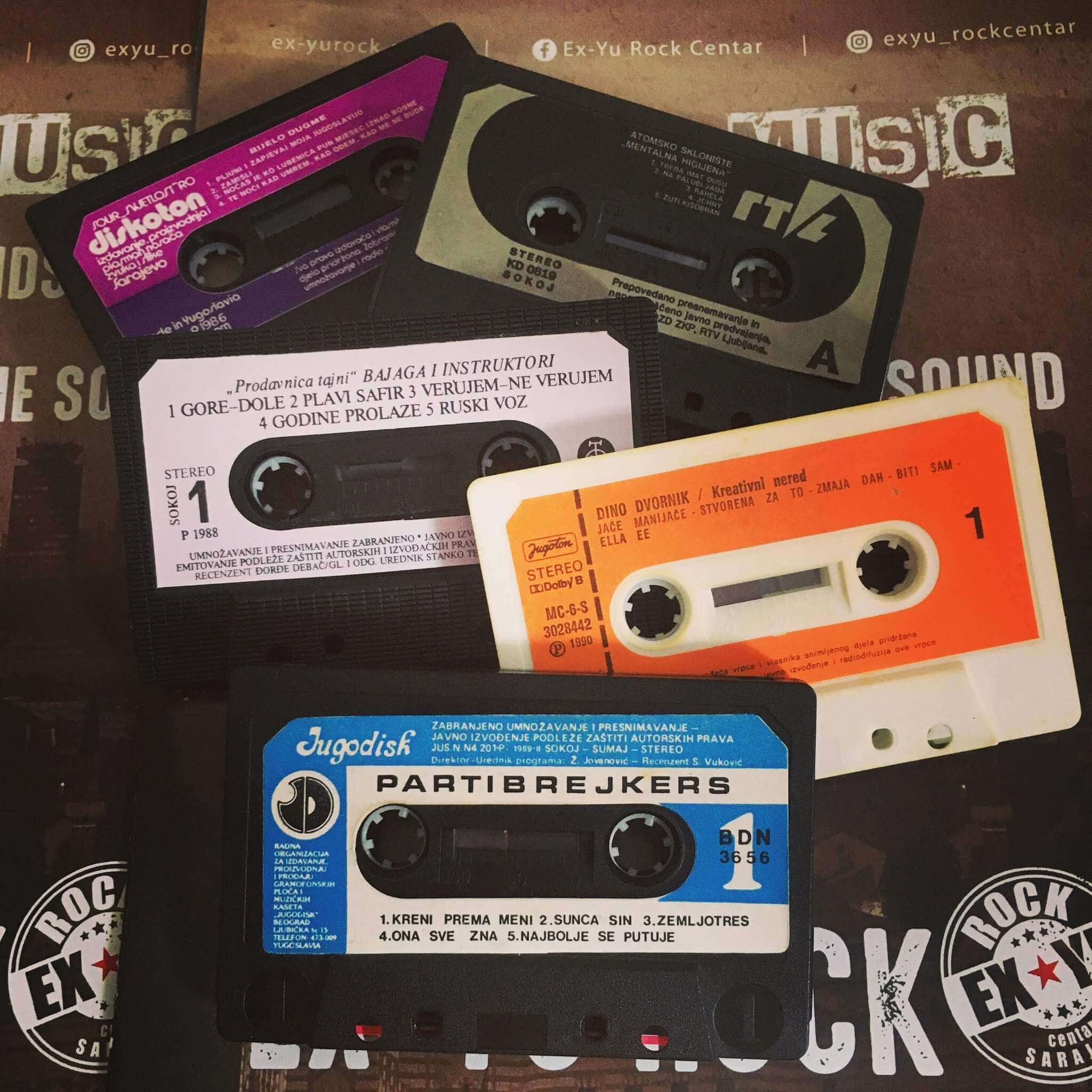 Cassette di gruppi rock jugoslavi
