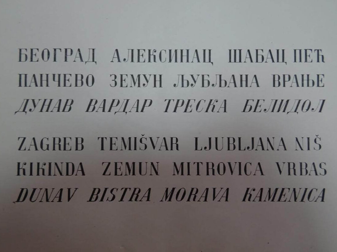 alfabeto jugoslavo