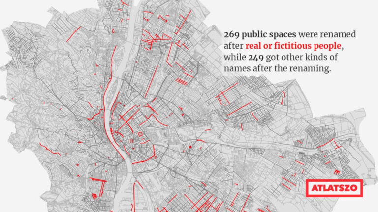 EDJNet mappa delle strade di Budapest che hanno cambiato nome