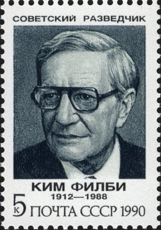 Francobollo sovietico di Kim Philby