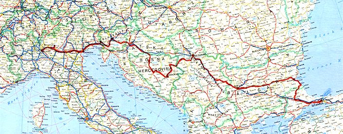 L'itinerario di Pippa Bacca e Silvia Moro