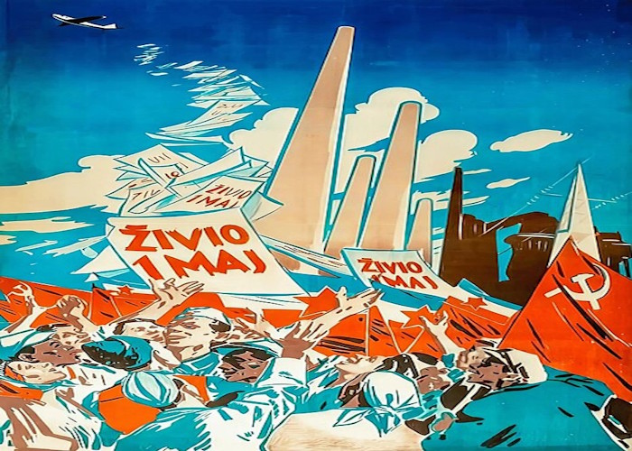 Poster del primo maggio in Jugoslavia