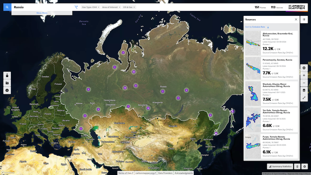 Emissioni di carbonio in Russia rilevate tramite monitoraggio satellitare, lavoro di attivismo ambientale