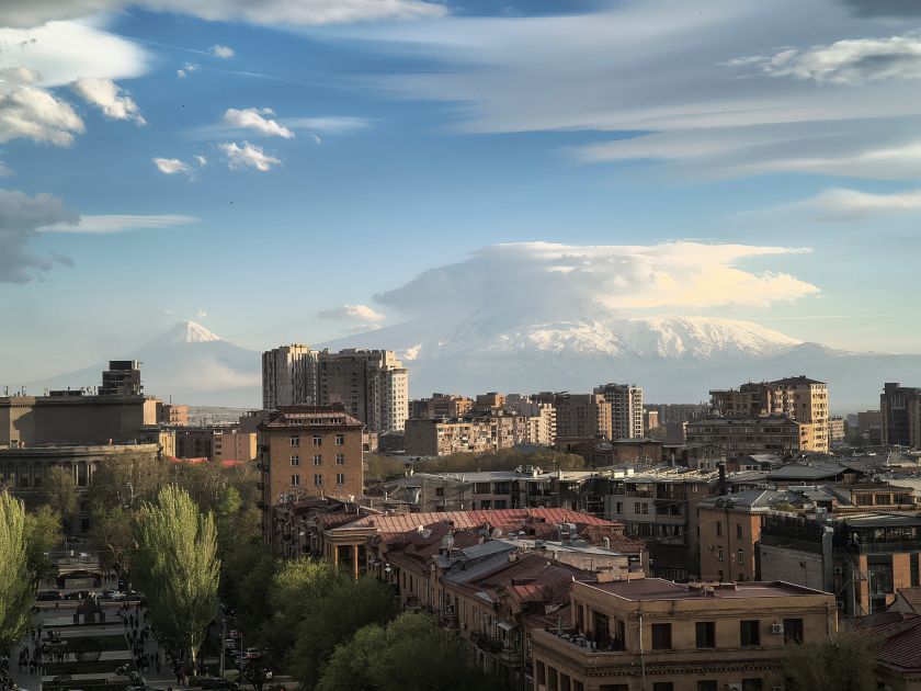 Monte Ararat visto da Erevan