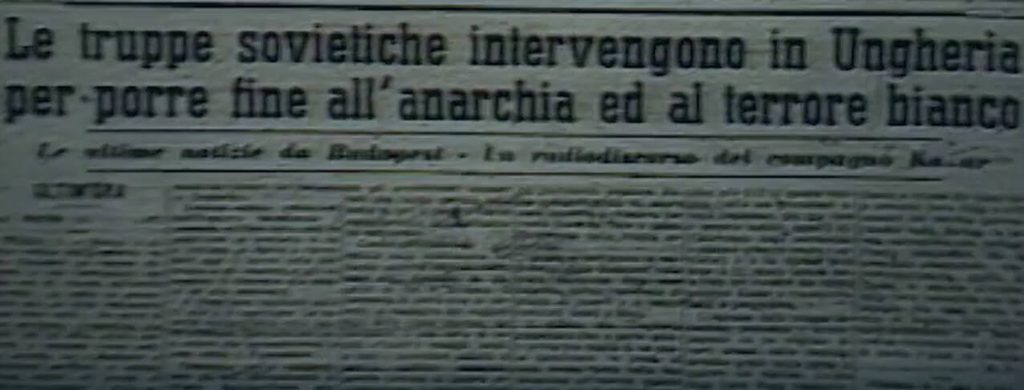 L’Unità, edizione del 05 novembre 1956, sulla rivoluzione ungherese