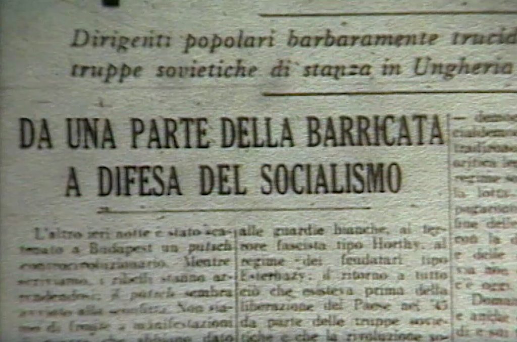 L’Unità, edizione del 25 ottobre 1956, sulla rivoluzione ungherese