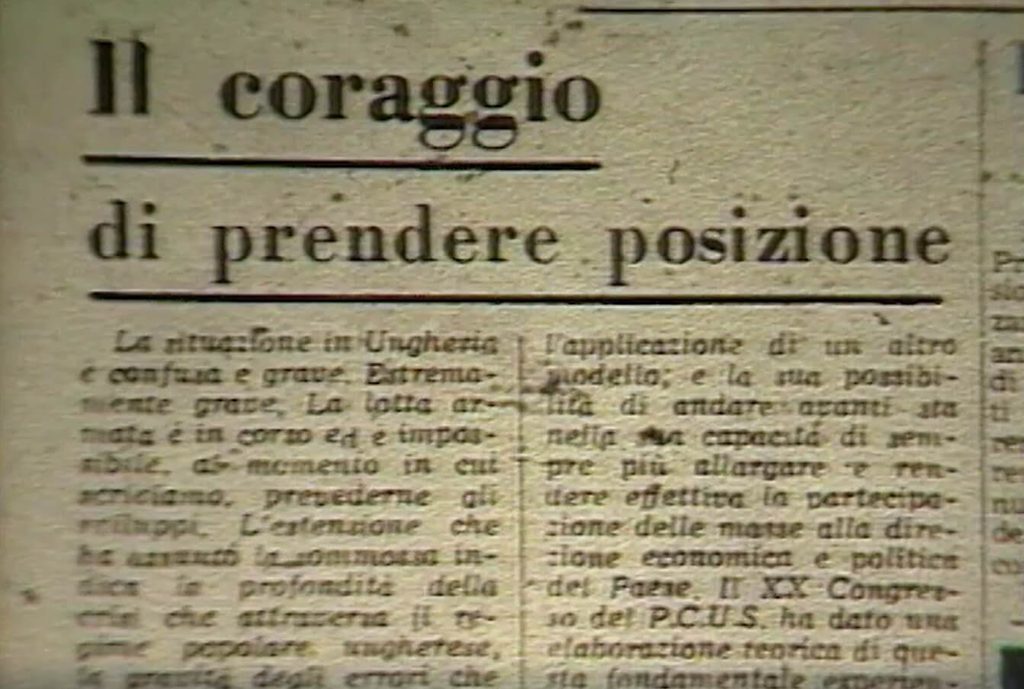 L’Unità, edizione del 27 ottobre 1956, sulla rivoluzione ungherese